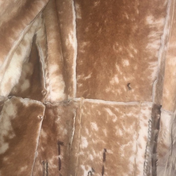 De Nicola Pelliccerice  tan, shearling genuine, vintage Fur Women's Coat Italy - Picture 8 of 12